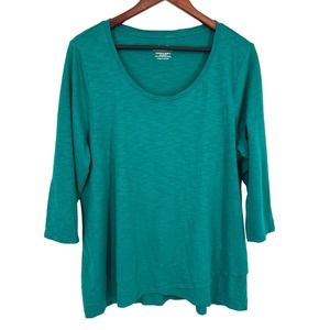 Chico's Teal 3/4 Sleeve Blouse
